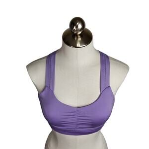 Handful The‎ Y-Back Sports Bra Womens Size XS Purple Racerback High Impact